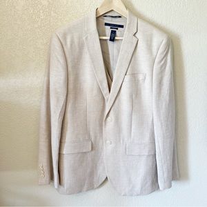 Perry Ellis Linen Slim Fit 3 Piece Suit